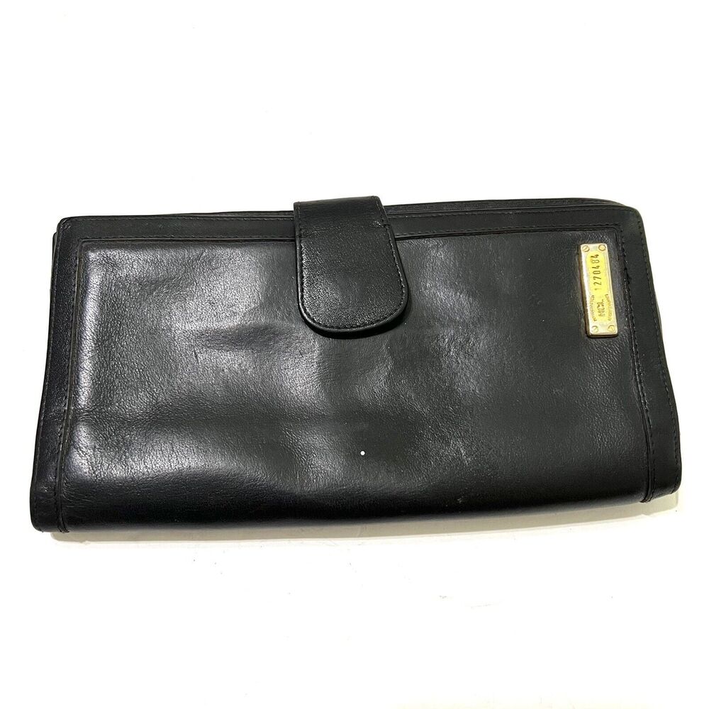 Vintage HCL Germany Leather Bifold Wallet Black